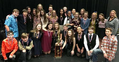 Williams Middle School Advanced Theater Places First in UIL One Act Play 